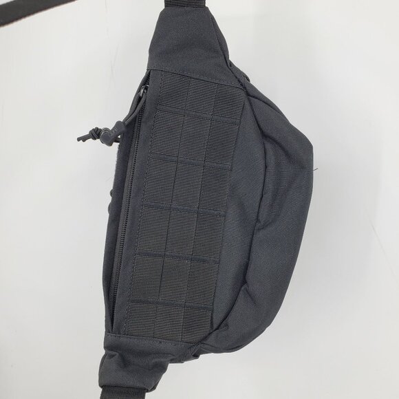 Highland Tactical Black Zipper Pocket Adjustable Strap Fanny Pack Belt Bag - Picture 7 of 10